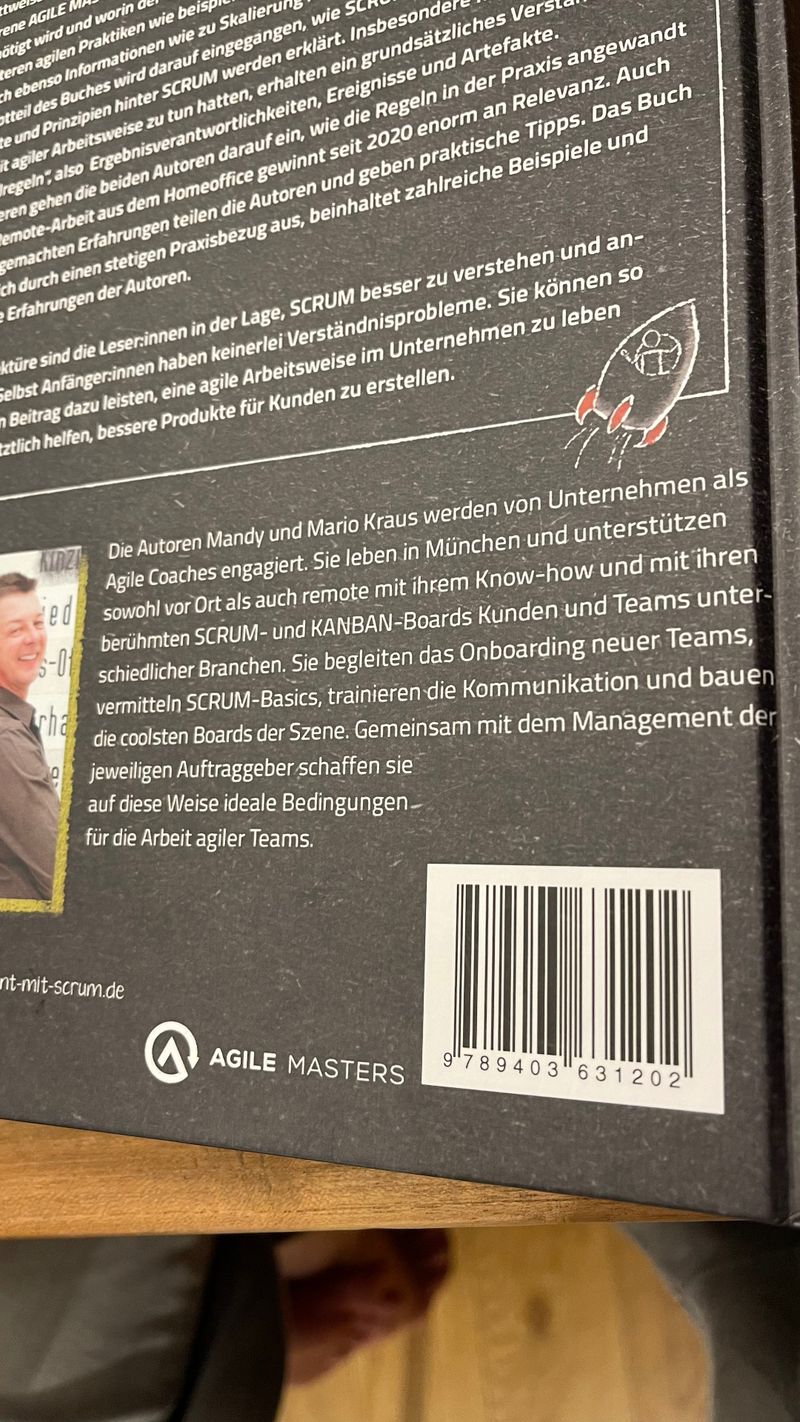 Rückseite des Buchs mit Autorenbeschreibung