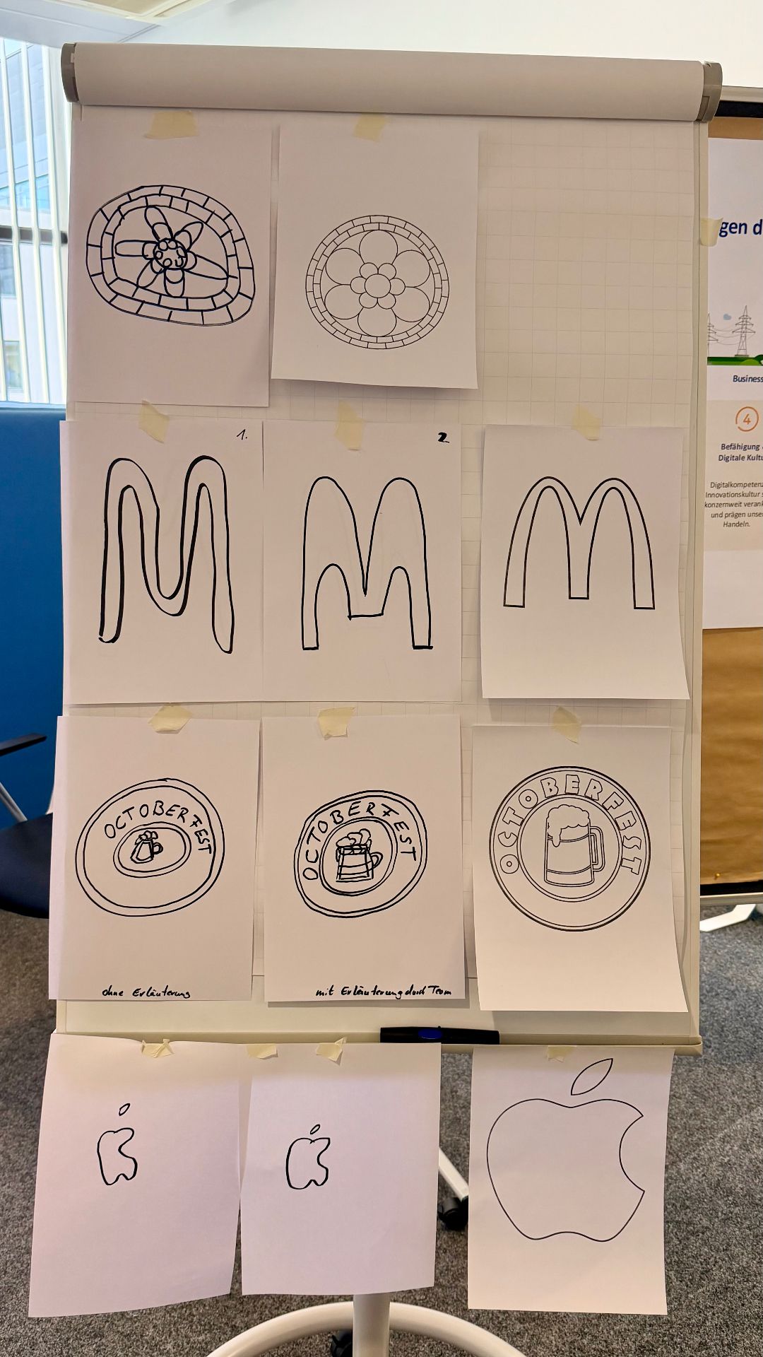 Logo-Zeichenübung – iteratives Arbeiten visualisiert