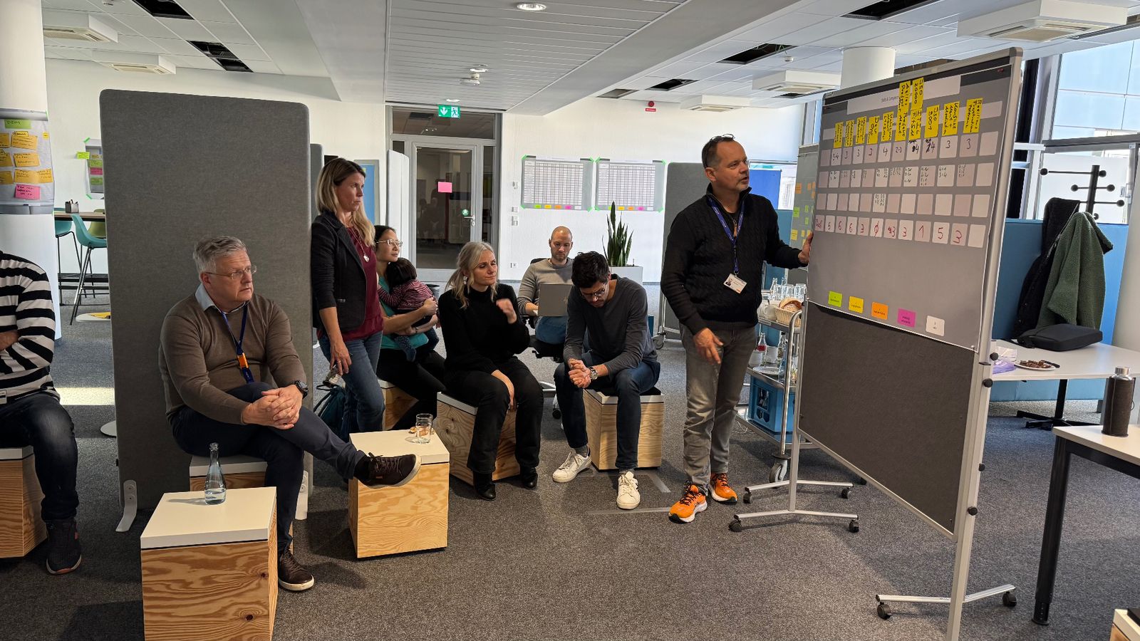 Team-Präsentation am Board