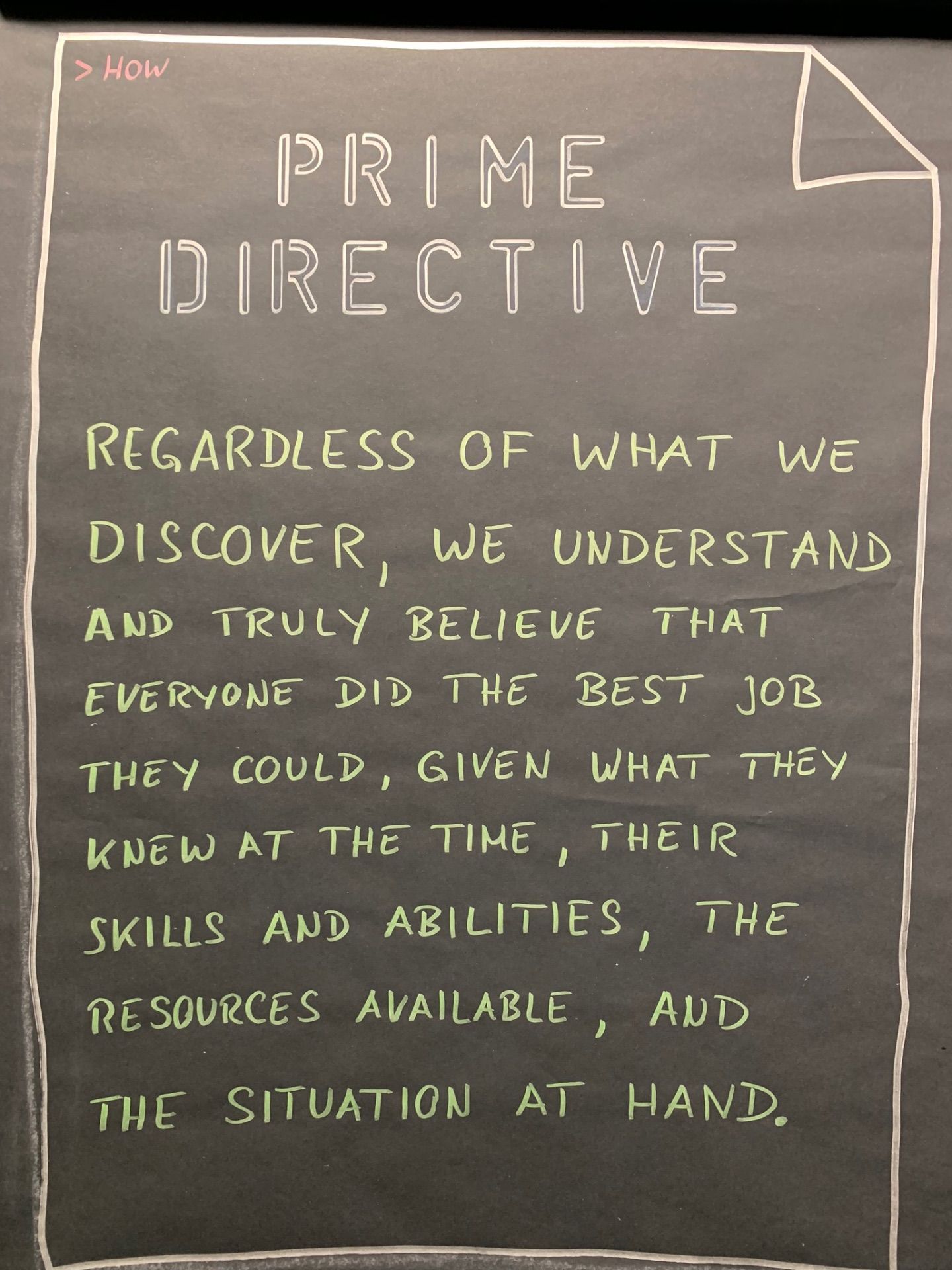 Prime Directive für Retrospektiven